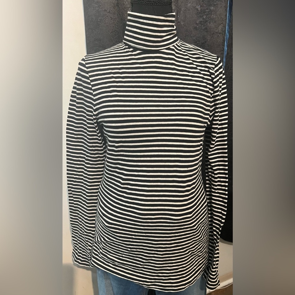 J. Crew Monochrome Striped Top